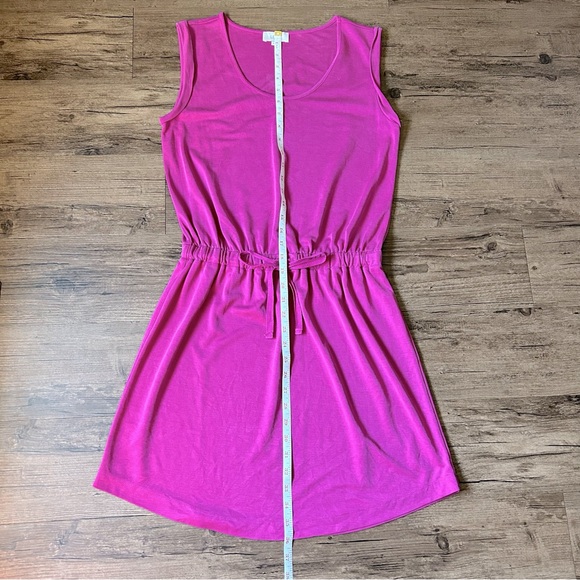Loft Fuchsia Gathered Tie Waist dress - Picture 6 of 6